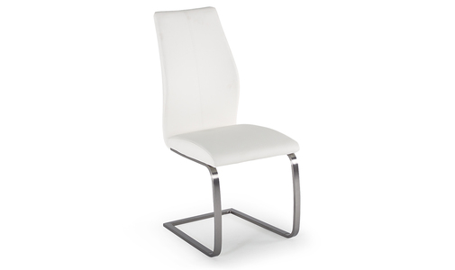 Irm-111-WH Dining Chair - Brushed Steel White