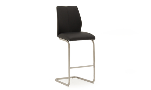 Irm-250-BK Bar Chair - Brushed Steel Black