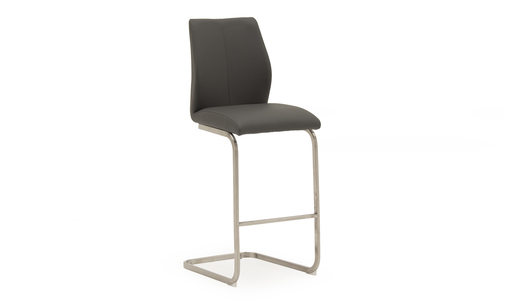Irm-250-GY Bar Chair - Brushed Steel Grey