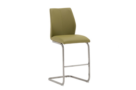 IRM-270-OL Counter Stool - Brushed Steel Olive