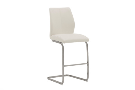 IRM-270-WH Counter Stool - Brushed Steel White