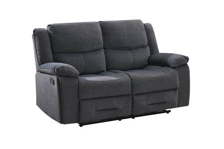 Kly-312-CL 2 Seater Manual Recliner - Charcoal