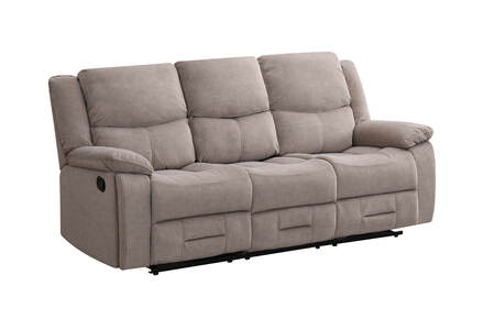 Kly-313-KI 3 Seater Manual Recliner - Khaki