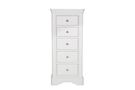 Mab-411-BN Tall Chest - 5 Drawer - Bone
