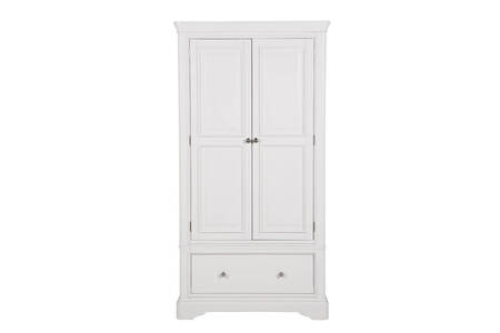 Mab-422-BN Wardrobe - 2 Door/1 Drawer - Bone