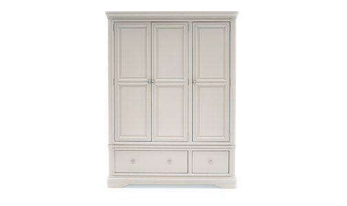 Mab-423-TP Wardrobe - 3 Door/2 Drawer - Taupe
