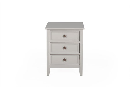Mil-430-Clay Bedside Table - 3 Drawer Clay