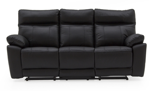 Pos-313-BK 3 Seater Recliner - Black