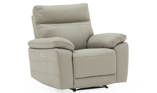 Pos-351-GY 1 Seater Electric Recliner - Light Grey