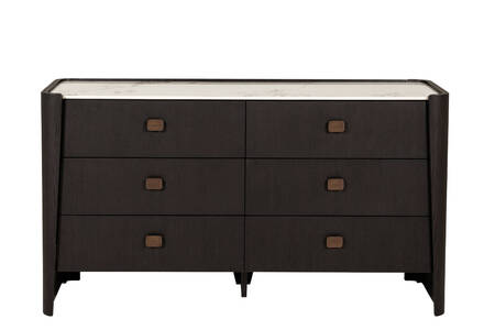Rhd-413-EB Dressing Chest 6 Drawer - Ebony
