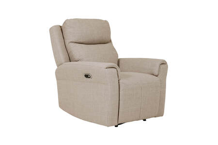 Rus-351-MH 1 Seater Electric Recliner - Mushroom Fabric