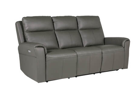 Rus-353-AH 3 Seater Electric Recliner - Ash Leather
