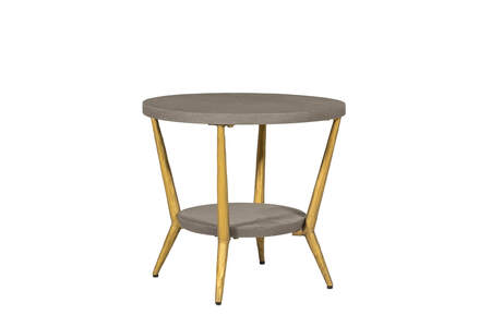 Tab-008-GY Lamp Table Round - Grey