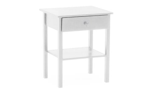 Wil-410-WH Bedside Table - White