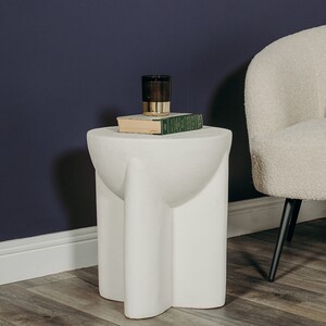 Xia-008-WH Lamp Table Round - White