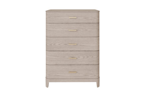 Zra-412-CR Tall Chest 5 Drawer - Parisian Cream