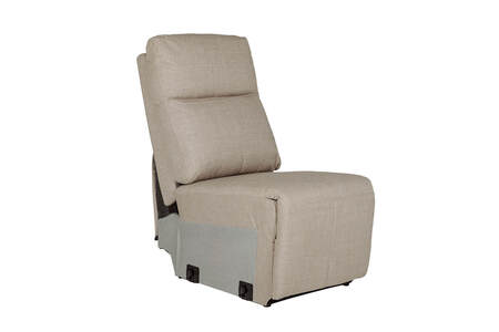 Rus-509-MH Armless Sectional - Mushroom Fabric