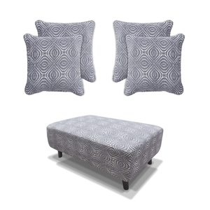 Footstool & 4 Cushions