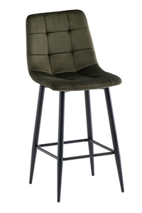 BEL02 Velvet Counter Stool - Juniper Green