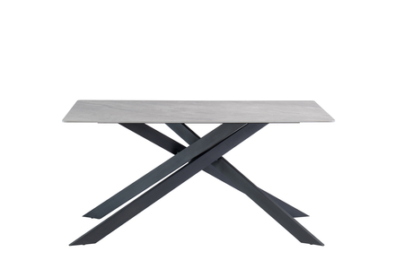CAM02 1.6M Dining Table Rebecca Grey/Black Leg