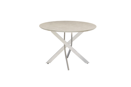 CAP02 1.07M Round Dining Table (Chrome Legs)