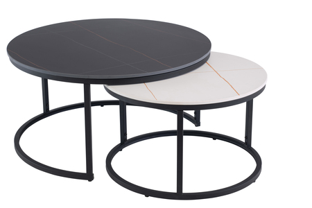 FER01 Coffee Table Set Black/White