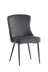 HAD01 Velvet Dining Chair Graphite