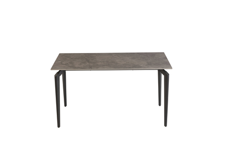 LUG01 1.4m Dining Table - Marble Grey/Black leg