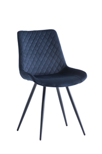 MAB02 Velvet Dining Chair - Deep Blue