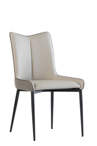 NAR01 Dining Chair / Grey & Light Grey Mix - Black leg