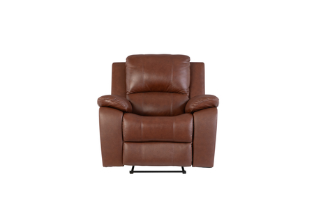 PEL01DARKTAN Leather Electric Armchair Recliner - Dark Tan