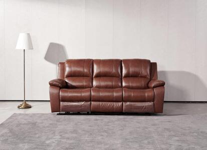 PEL03DARKTAN Leather Electric Recliner 3 Seater - Dark Tan