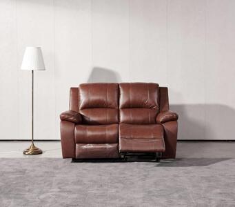 PEL02DARKTAN Leather Electric Recliner 2 Seater - Dark Tan