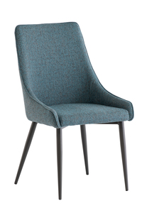 RIM03 Dining Chair Teal/Grey Fabric / Grey Leg