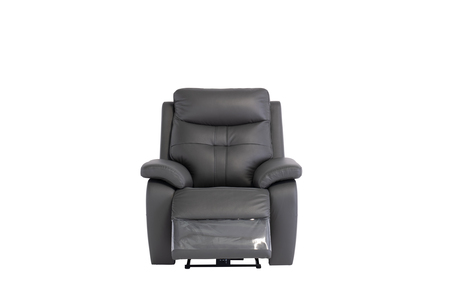 SOP01CHARCOAL Leather Electric Recliner - Charcoal