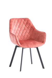 VI04 Swivel Dining Chair - Pink Velvet