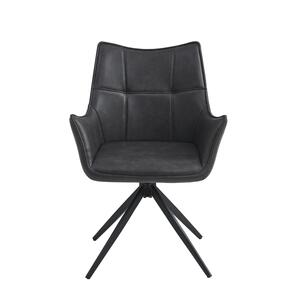 VIT01 Dining Armchair - Charcoal PU