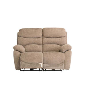 LAY02SAND Fabric Electric Recliner 2 Seater Sand