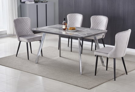 DARIOTC Dining Table Chrome Legs