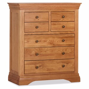 FOC34 Oak 3+4 Drawer Chest