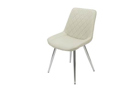 SILCHTA Dining Chair Taupe - Chrome Legs