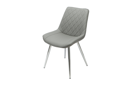 SILCHGR Dining Chair Grey - Chrome Legs