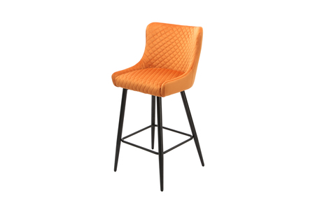 TALBOR Bar Stool Orange Velvet
