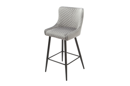 TALBGR Bar Stool Grey Velvet