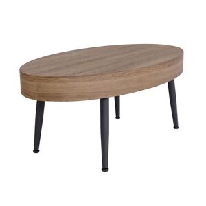 VERCOFFOAK Oval Coffee Table - Oak
