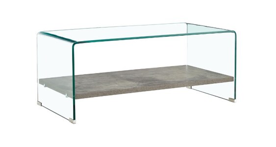 VETCOFGR Coffee Table Grey Shelf
