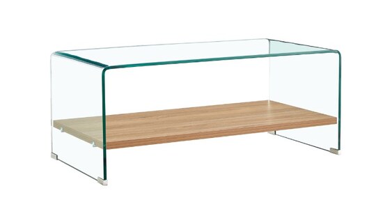 VETCOFO Coffee Table Oak Shelf