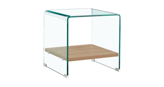 VETLOAK Lamp Table Oak Shelf