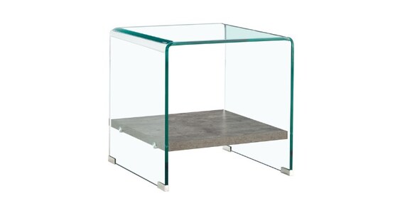 VETLGR Lamp Table Grey Shelf