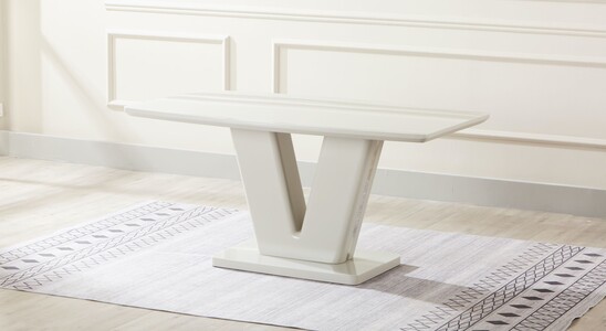 VICENTF Fixed Dining Table Light Grey